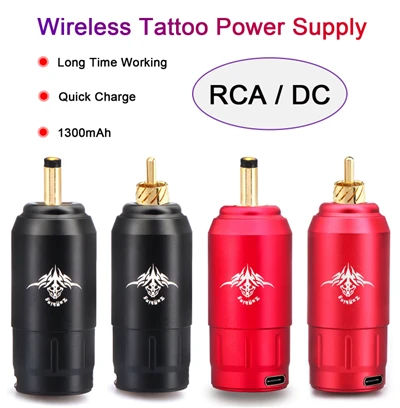 ট্যাটু ব্যাটারি দীর্ঘ জীবন 1300 MAh পোর্টেবল RCA/DC ইন্টারফেস